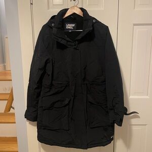 Lands' End Warm and Cozy Black Squall Winter Coat  - XLT